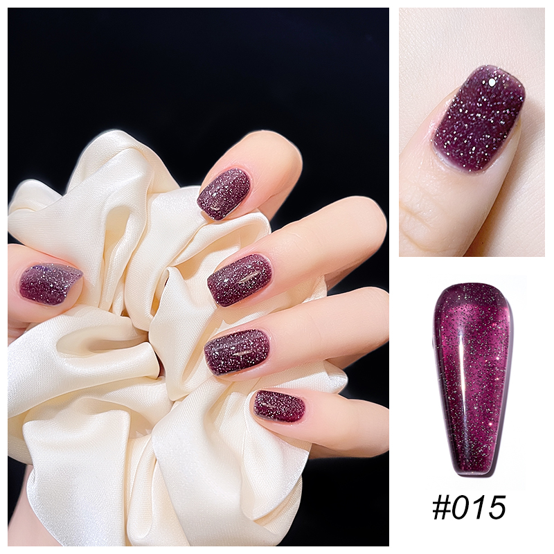 Mannfi Newest Reflective Disco Diamond Gel Nail Polish Bottle Item Color UV Glitter Nail Gel Polish Nail Supplier factory