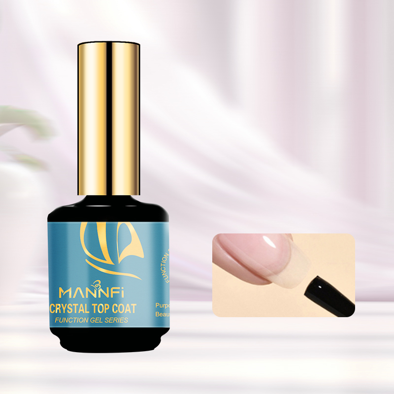 MANNFI Factory Top Quality Cheap Price Long Lasting Base Coat Super Shine Top Coat UV Gel Nail Polish Matte Top Coat details