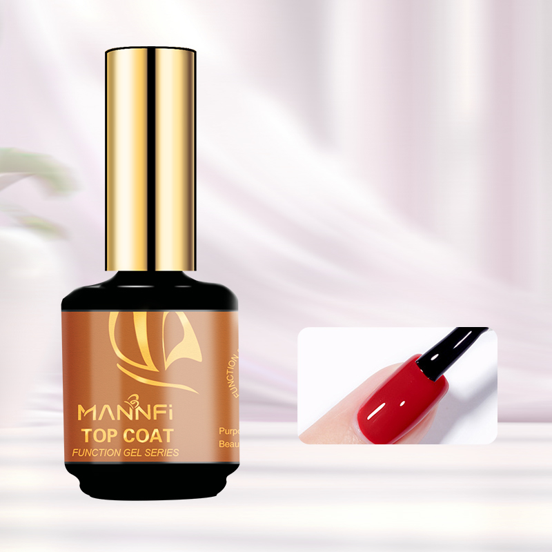 MANNFI Factory Top Quality Cheap Price Long Lasting Base Coat Super Shine Top Coat UV Gel Nail Polish Matte Top Coat factory