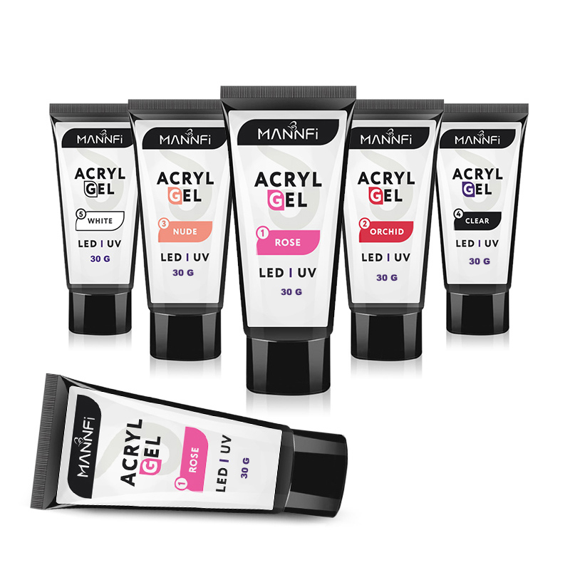 MANNFI Nail Product Non Form 15ml Cosmetics UV Acrylic Poly Gel Nail Kit 6 Colors Extend Gel For Nail Salon factory