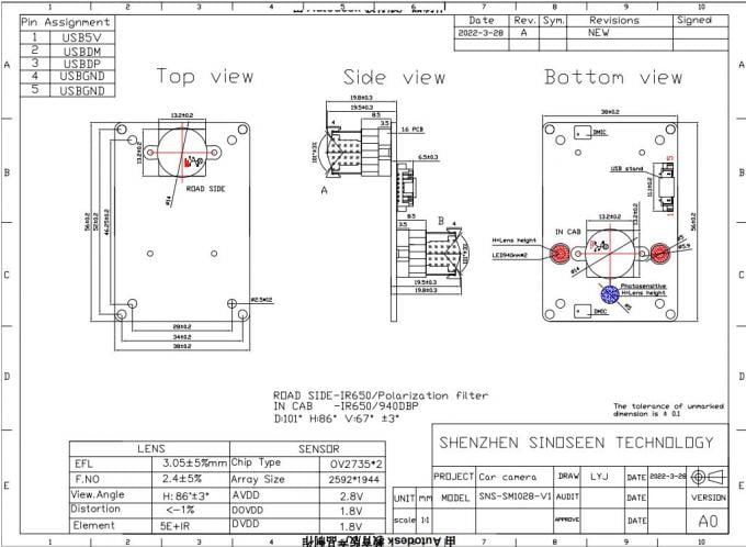 Color-1080p-OV2735-Dual-Lens-Camera-structure
