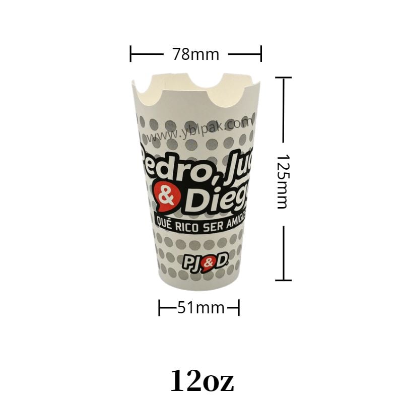 Single wall paper chip cup