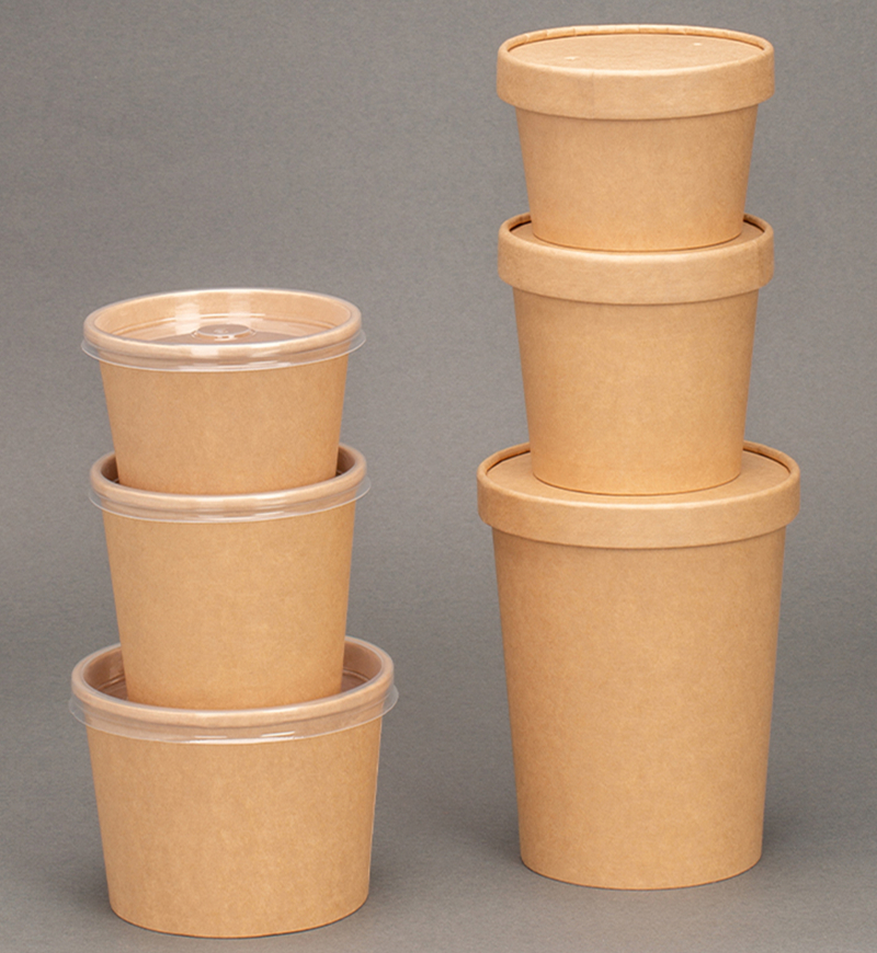 Strong kraft paper cup for hot soup packing supplier