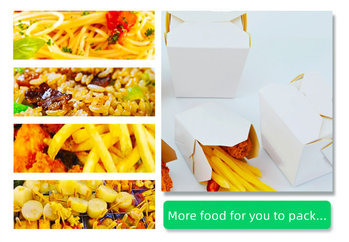 Square bottom take away box for fast food manufacture
