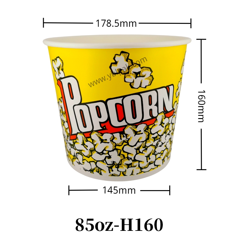 Big customized paper basket for popcorn factory
