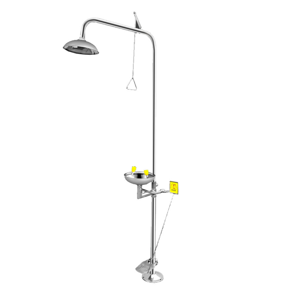 ANBEN FIRE CAN OEM Stainless Steel Shower Eye Wash Kombinasi Stesen Eyewash (ABFH001)