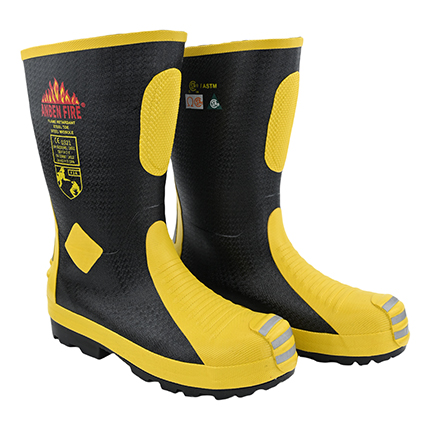 17 Style no handle EN15090 Certified Steel head Steel bottom Fire Rubber Boots With Fish scales skin (RJX-AB-25(17A)