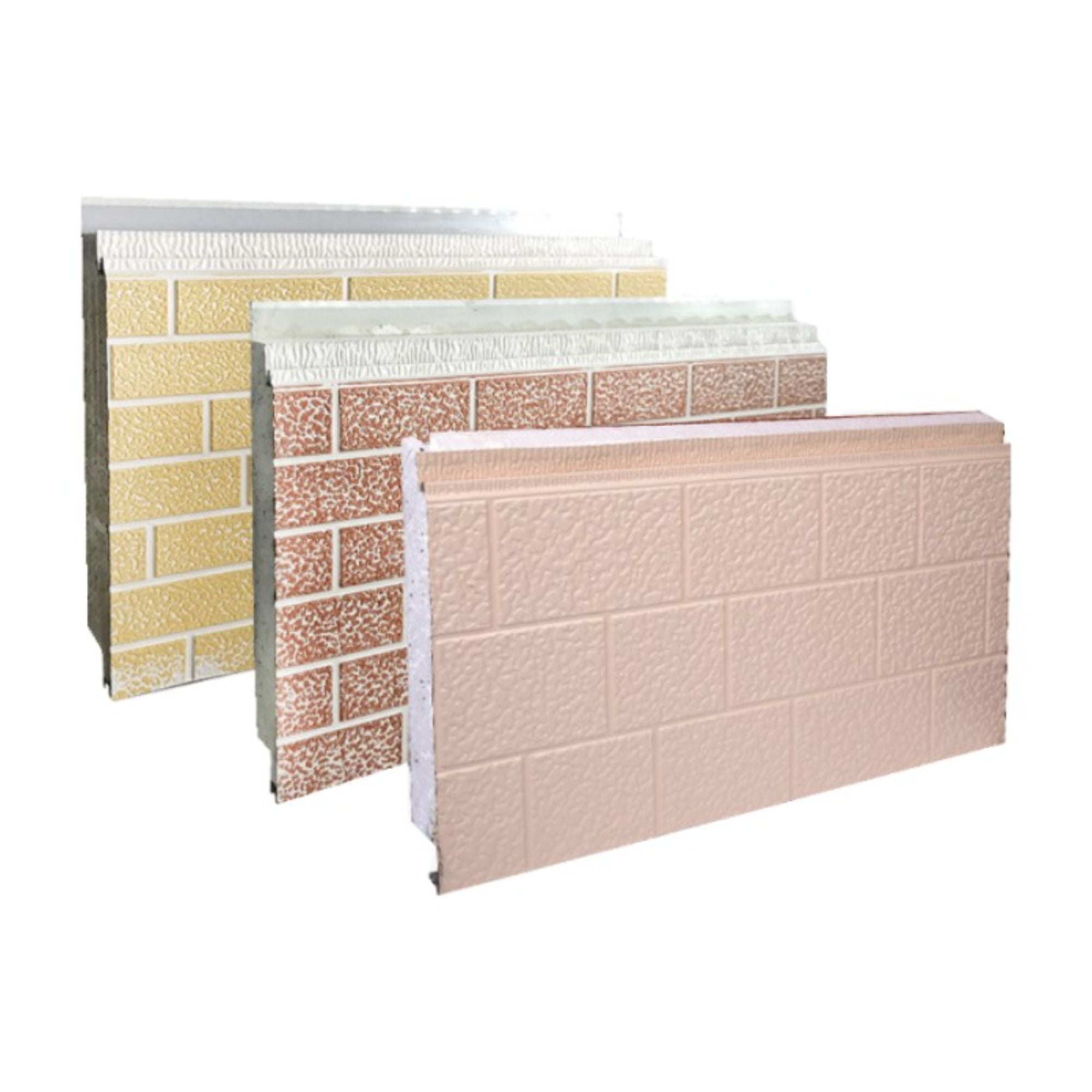 Panneaux sandwich EPS ignifuges décoratifs en faux bois pour entrepôt