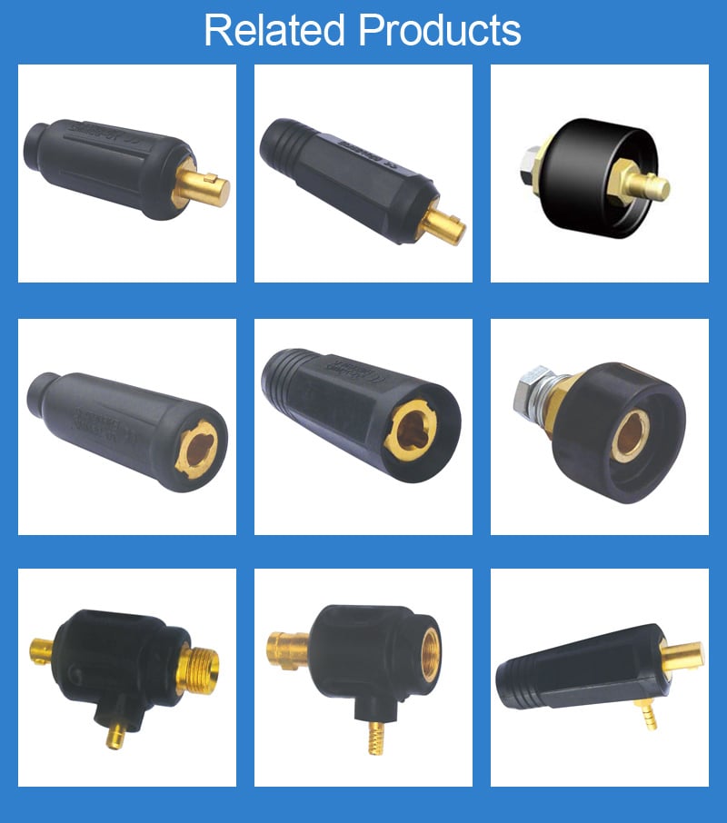 Panel Socket Tig Welding Parts Cable Joint Connector 70-95mm2 manufacture