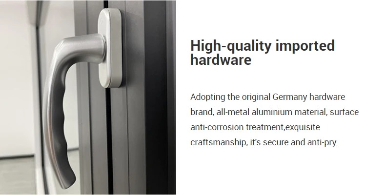 Customizable Triple Glazed windows Interior Aluminum Thermal Break Casement Windows with Grilles details