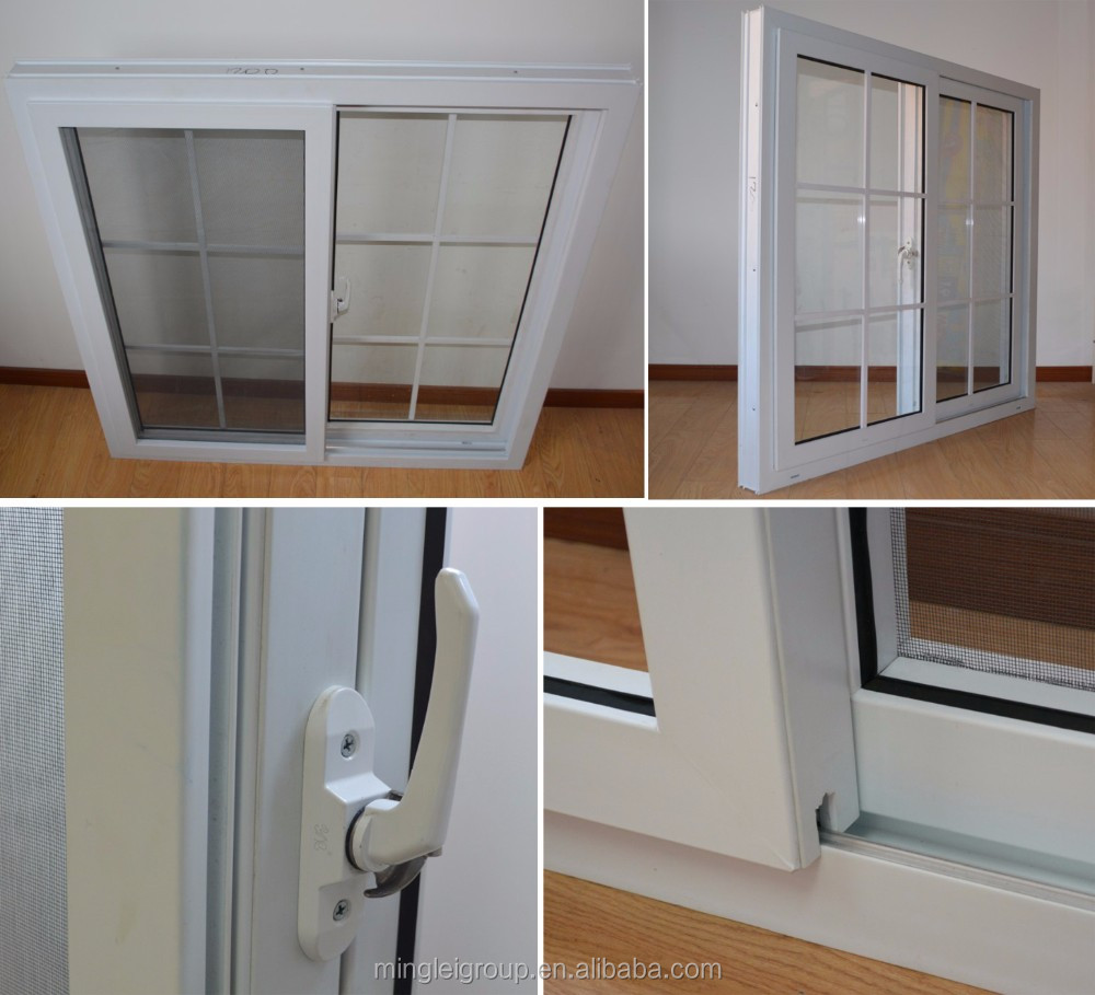 Minglei 1200 X 1200 Pvc Sliding Window Grill Design manufacture