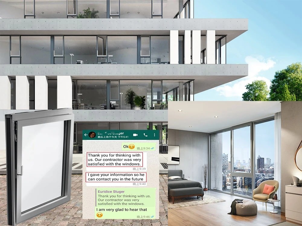 Customizable Triple Glazed windows Interior Aluminum Thermal Break Casement Windows with Grilles factory