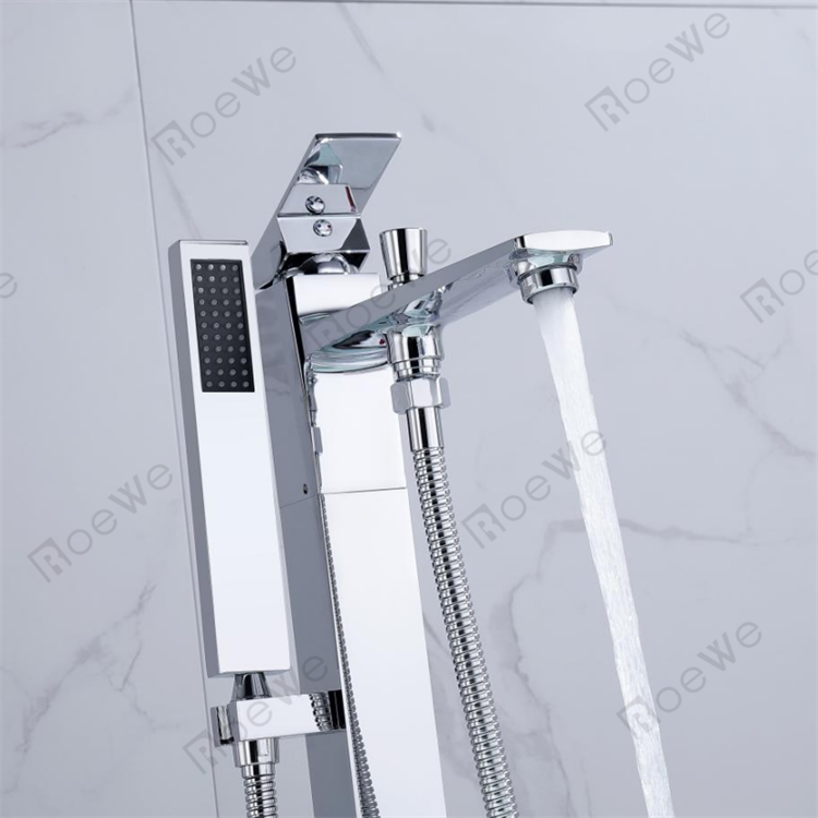 Brass body stand alone bath mixer tap for tub freestanding bathtub faucet