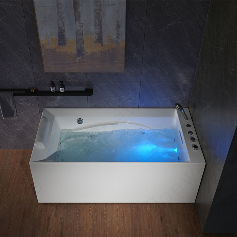 rectangle massage whirlpool tub multi functional acrylic bathtub