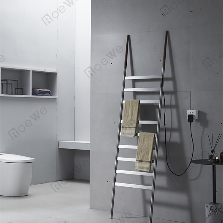 Ladder shape electric towel rail heated towel warmer rack bathroom radiators