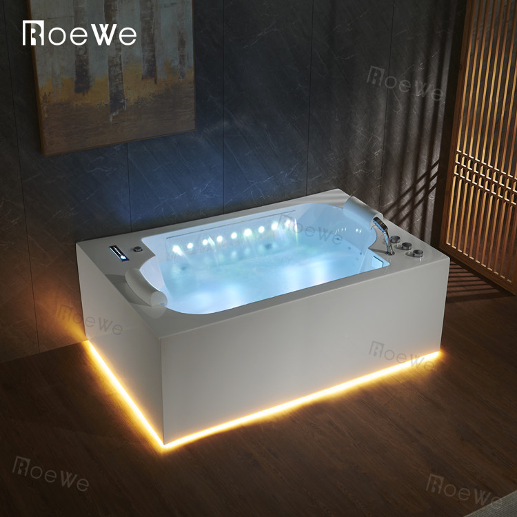 Two places acrylic whirlpool massage bathtub with air jet roewebath