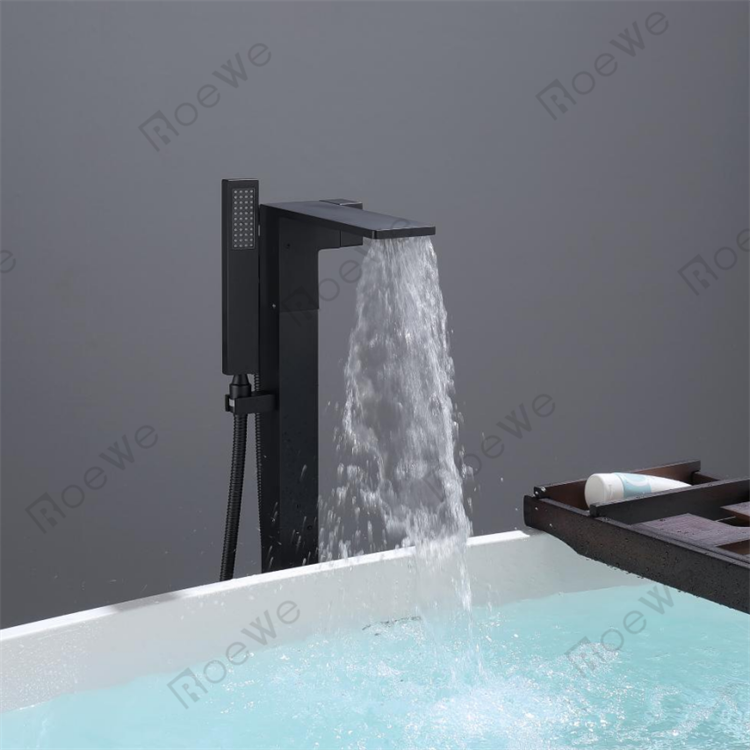 Brass body stand alone bath mixer tap for tub freestanding bathtub faucet