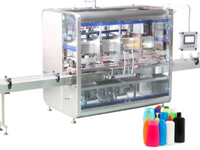 Chemical compatibility of seals in a detergent filling machine