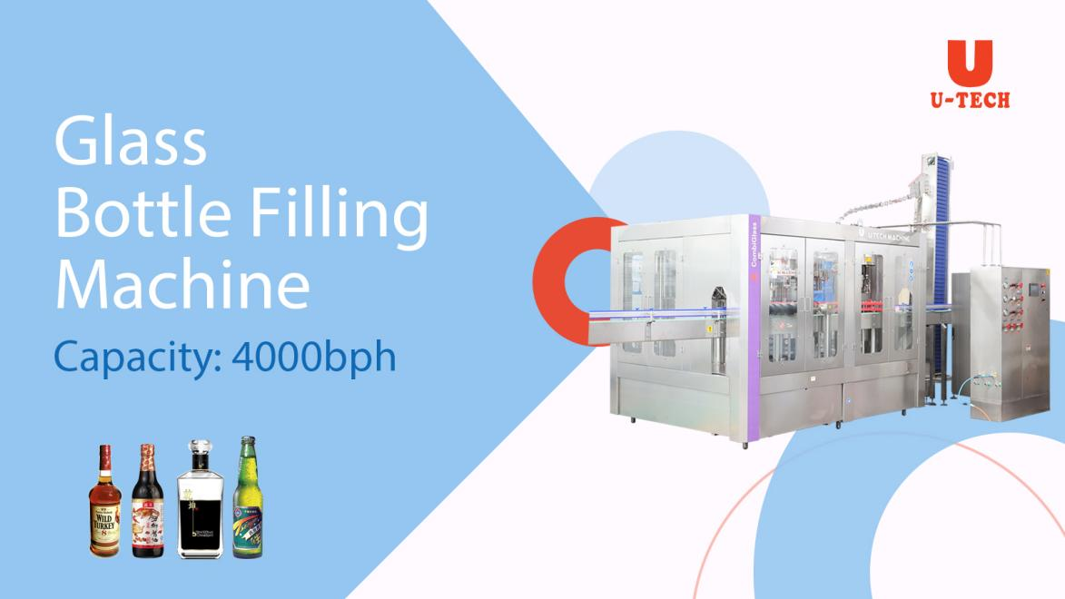 Glass bottle filling machine