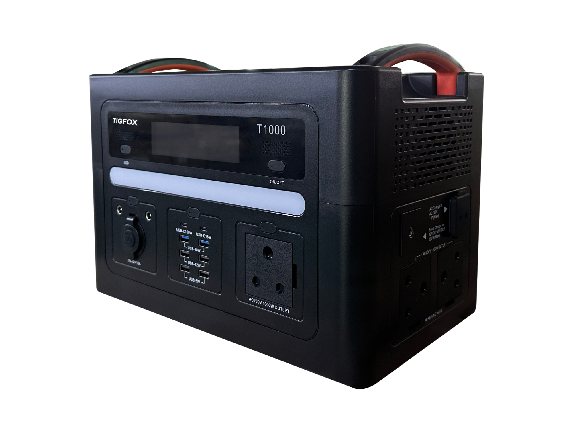 TIGFOX Solar 1kw 1000w Rechargeable Generator Solar Battery Power Bank Portable Power Station Solar Generator 220v Portable