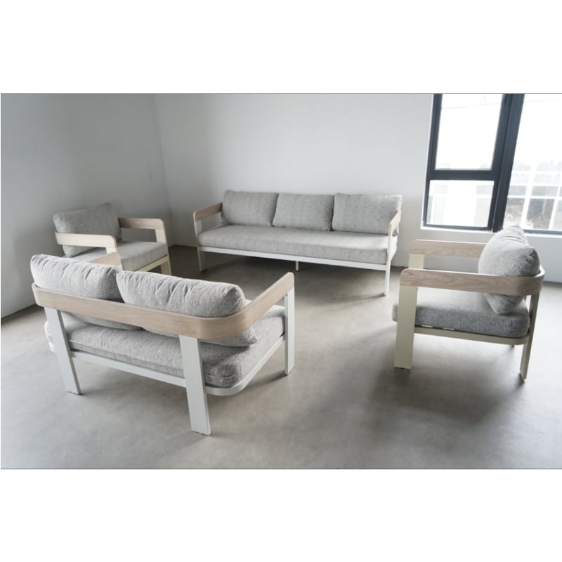 Luxury Modern European Style Outdoor Lounge 4 Aluminum Patio Furniture Sofa Set for Garden