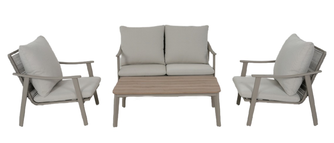 aluminum sofa set features rattan