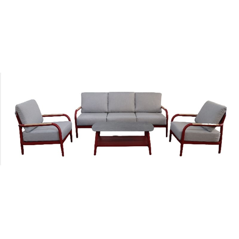 Modern 4pcs Furniture Sofa Garden Sets Aluminium Outdoor Furniture