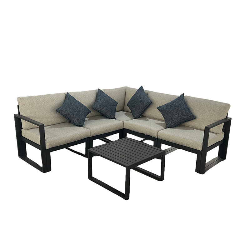 2025 Popular Outdoor Aluminium  Garden Sets Alloy Patio Set L Shape Corner Sofa