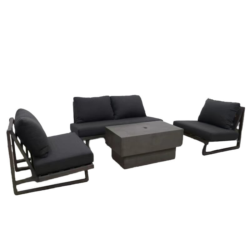 Outdoor or Indoor Aluminum Sofa Set Minimalist Patio Furniture for Modern Spaces