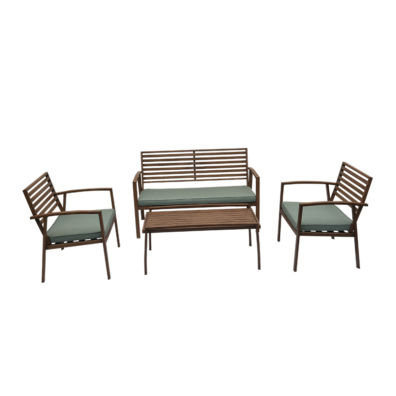 New Design Modern Aluminium 4-Piece Outdoor Sofa Set Weather-Resistant Garden Patio Furniture