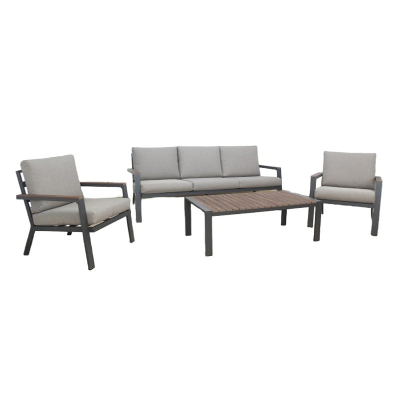 4pcs Aluminium Patio Furniture Outdoor Furniture Aluminium Garden Sofa Set