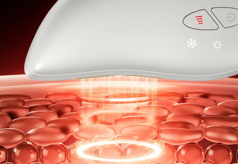 Salon-Grade Home Skincare 4-In-1 Facial Massager Hot&Cold Therapy Vibration lonic Microcurrent Beauty Equipment details