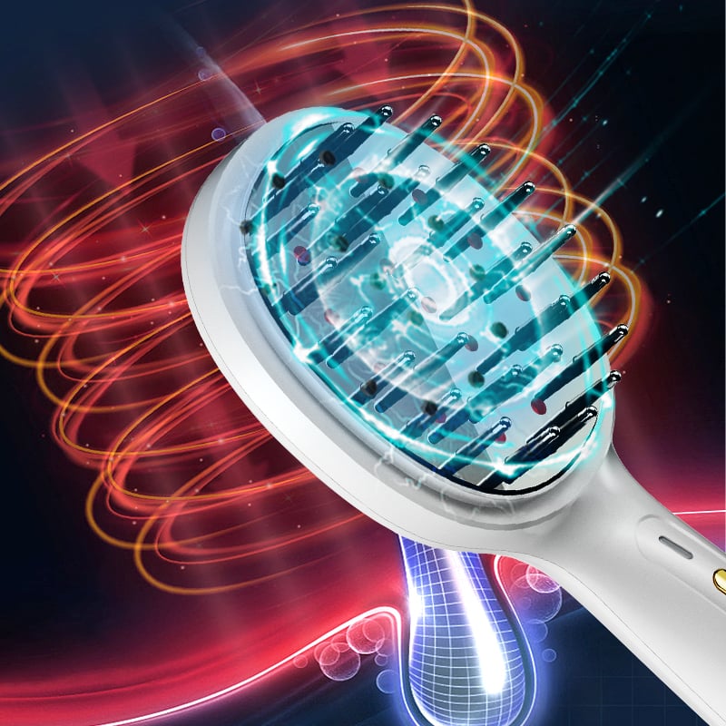 Portable electric vibrating radiofrequency multi-mode comb-shaped massage device