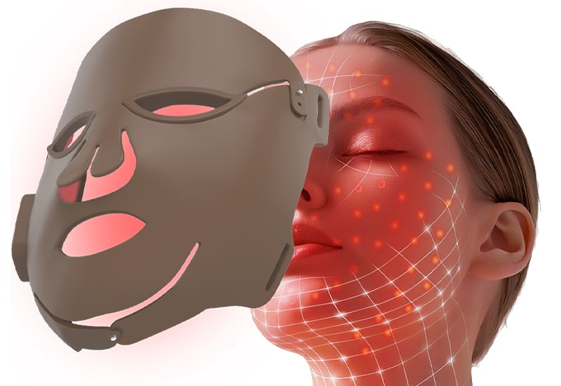 Wireless 1072nm OEM ODM LED Mask Silicone Custom Handheld Portable Infrared LED Facial Mask for Home Use Head Face Beauty supplier
