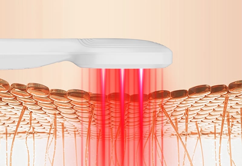 Red light activates hair follicle regeneration promotes Portable Multifunctional Hair Growth Comb details