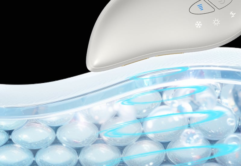 Salon-Grade Home Skincare 4-In-1 Facial Massager Hot&Cold Therapy Vibration lonic Microcurrent Beauty Equipment manufacture