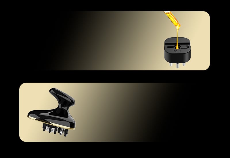 Perfect Hair Loss Treatment 6 in 1 RF EMS Vibration RED Light Blue Light Laser Hair Regrowth Comb factory