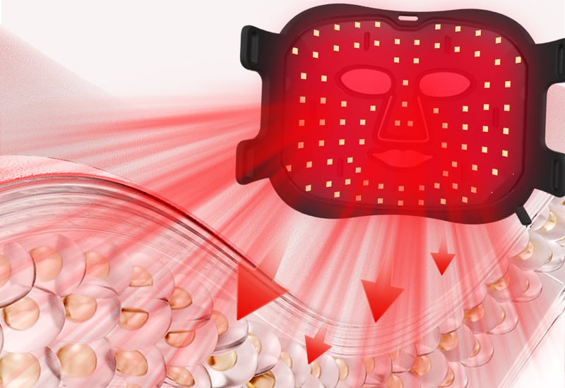 Silicone Mask Infrared Light Medical Led Mask Face Skin Care Red Light Therapy Mask for Ance Treatment supplier
