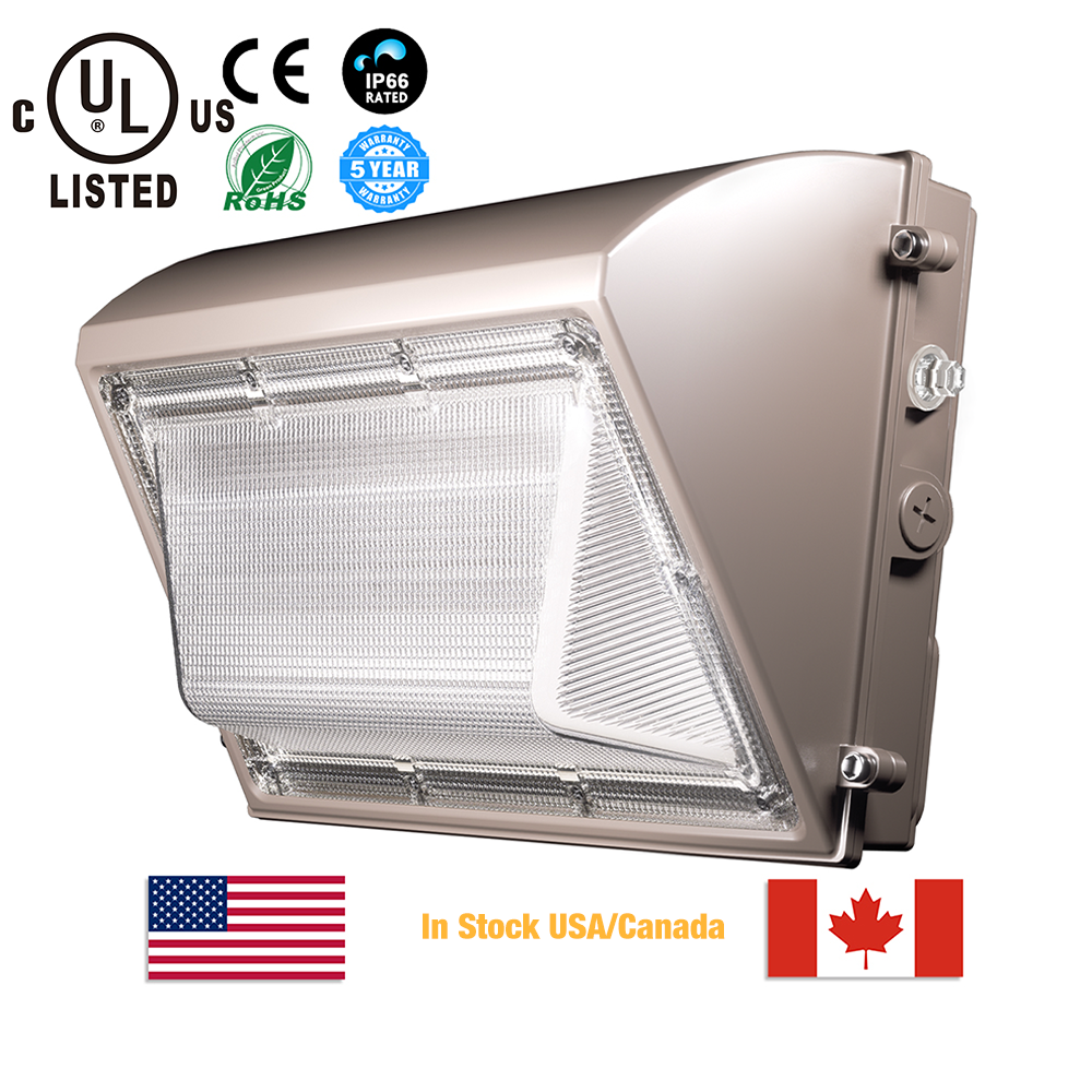 ROMANSO LED Wal Pack Light : 5 anos de garantía IP65 LED exterior impermeable LED exterior LED parede de lámpadas de alta potencia opcións de 60W 100W 120W 50000 horas vida útil de aforro de enerxía e rendemento duradeiro.