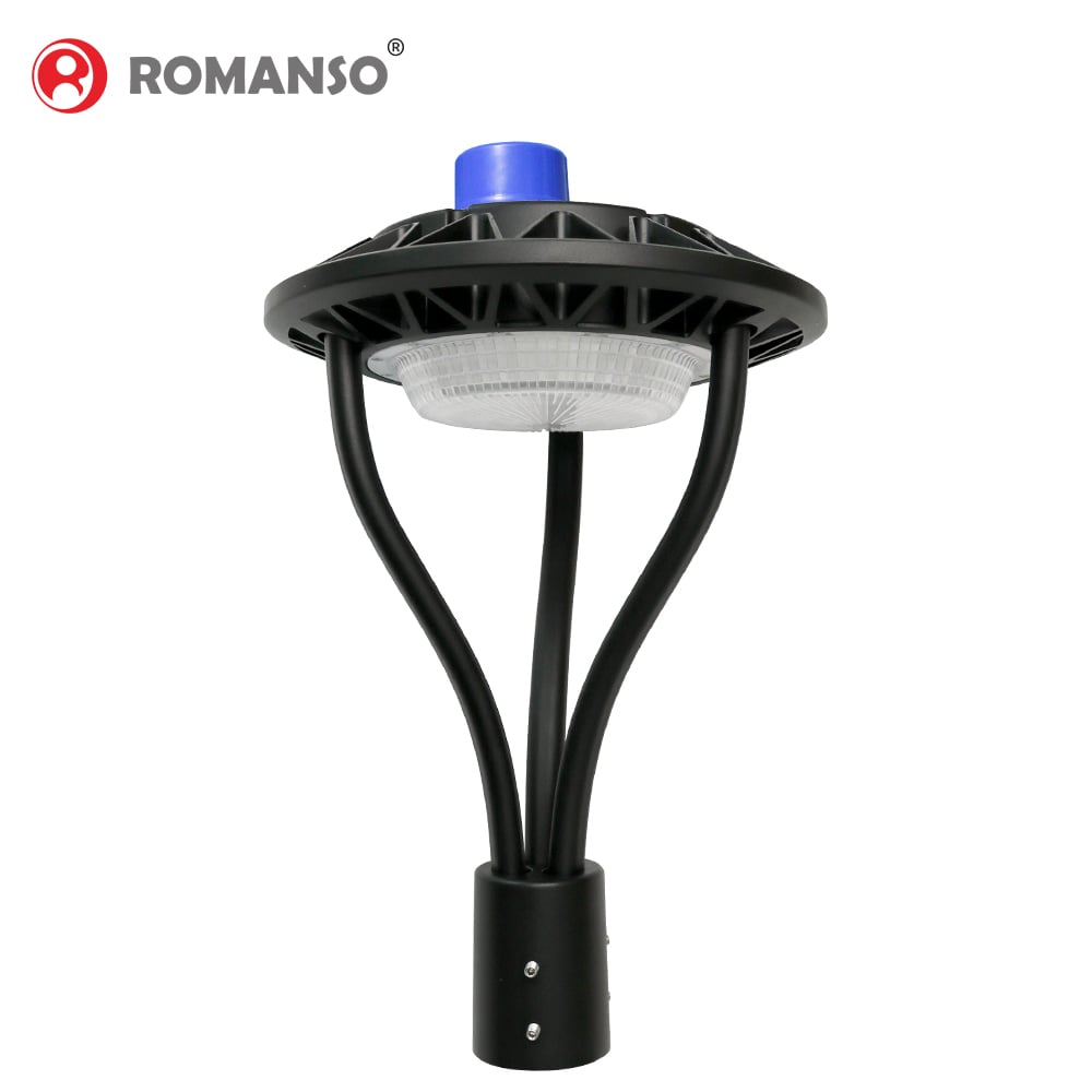 Moderne LED-posttop-belysning: IP65, 60 W, 100 W, 150 W med imponerende 130 lm/W lysstyrke, dæmning til dæmning, elegant parkeringspladsbelysning til haveanlæg