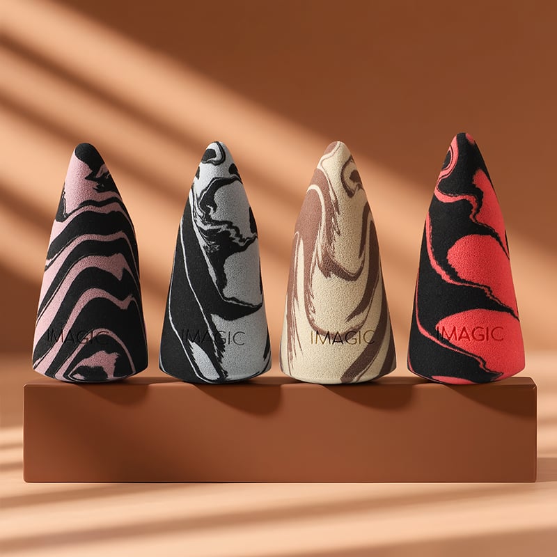 Mix-Color Peak-Shaped Powder Puff
