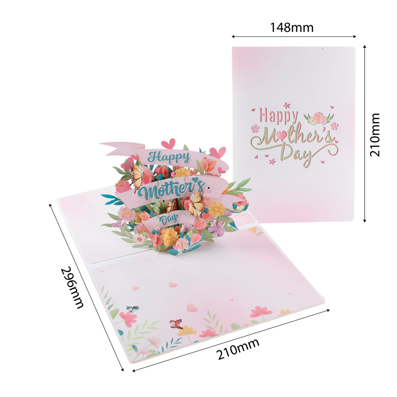 Mothers Day Floral Pop Up Card with Lights and Music