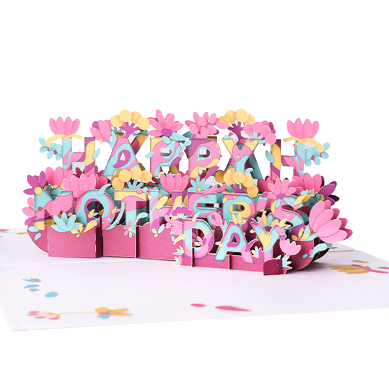 3D Mother’s Day Floral Letter Pop Up Card
