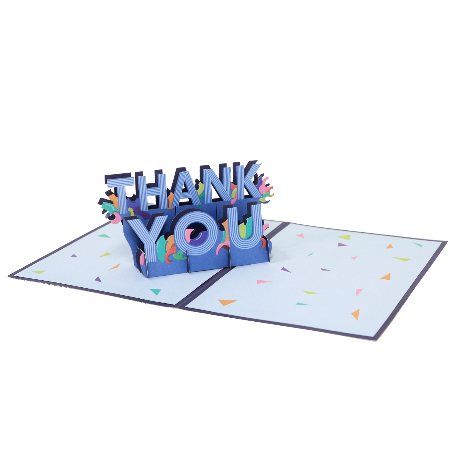 Luxury 3D Pop Up Thank You Card with Colorful Letter Design