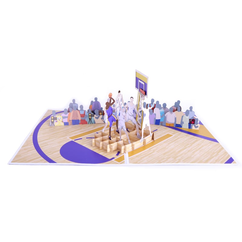 Custom 3D Basketball Pop Up Greeting Card 