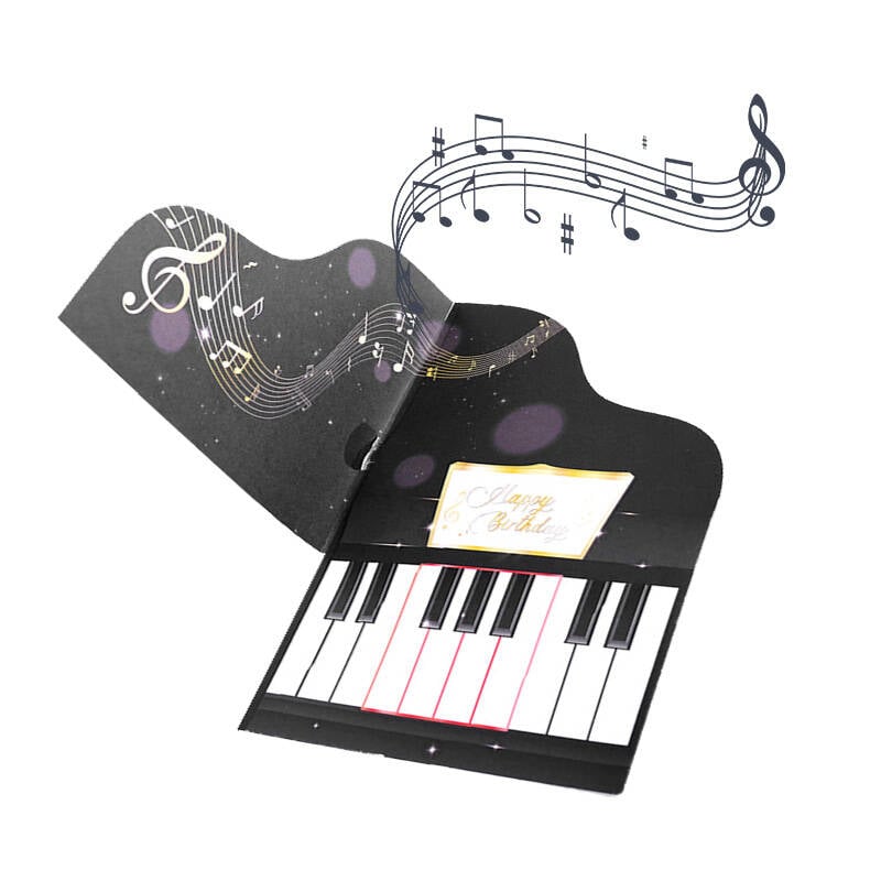 Grand Piano Birthday Music Card with Playable Keys