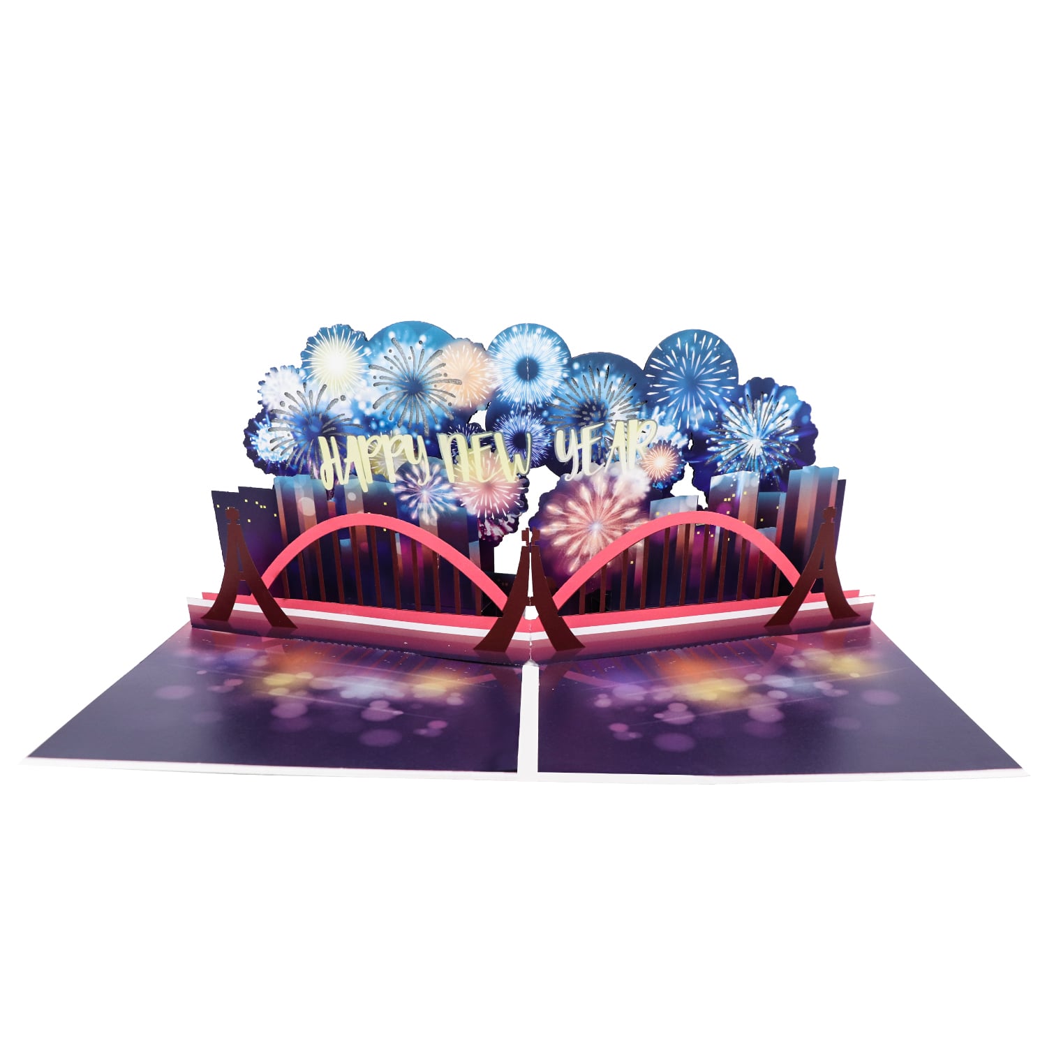 3D Happy New Year Pop Up Greeting Card