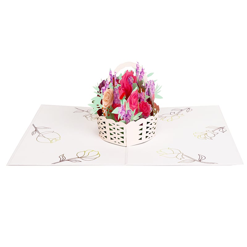 3D Mother’s Day Flower Basket Pop Up Card