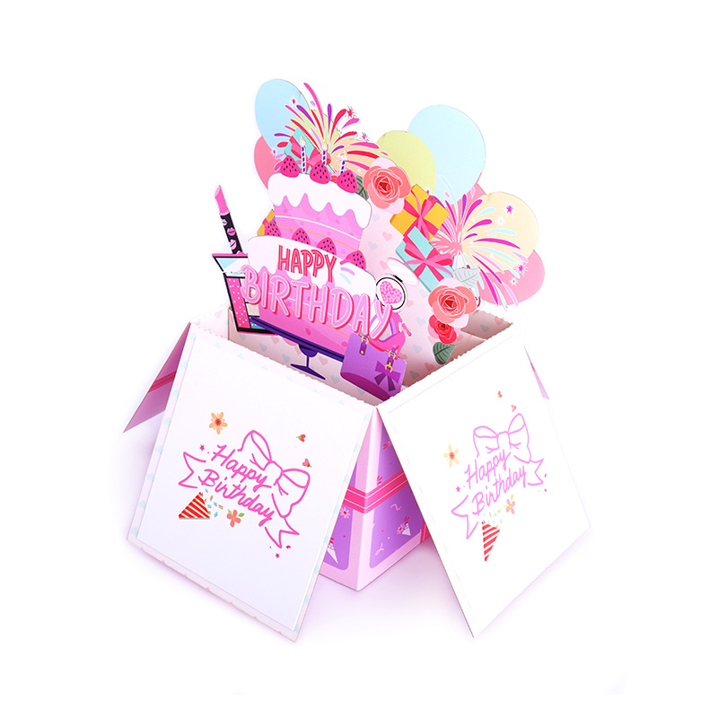 3D Birthday Pop Up Music Box with LED Light