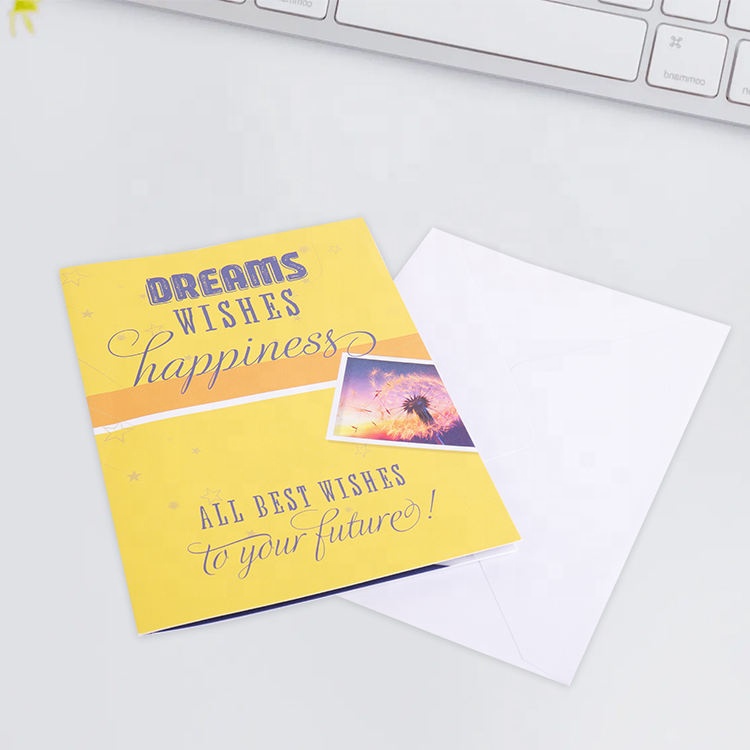 Dandelion Wishes Birthday Music Card with Fiber Optic Light  